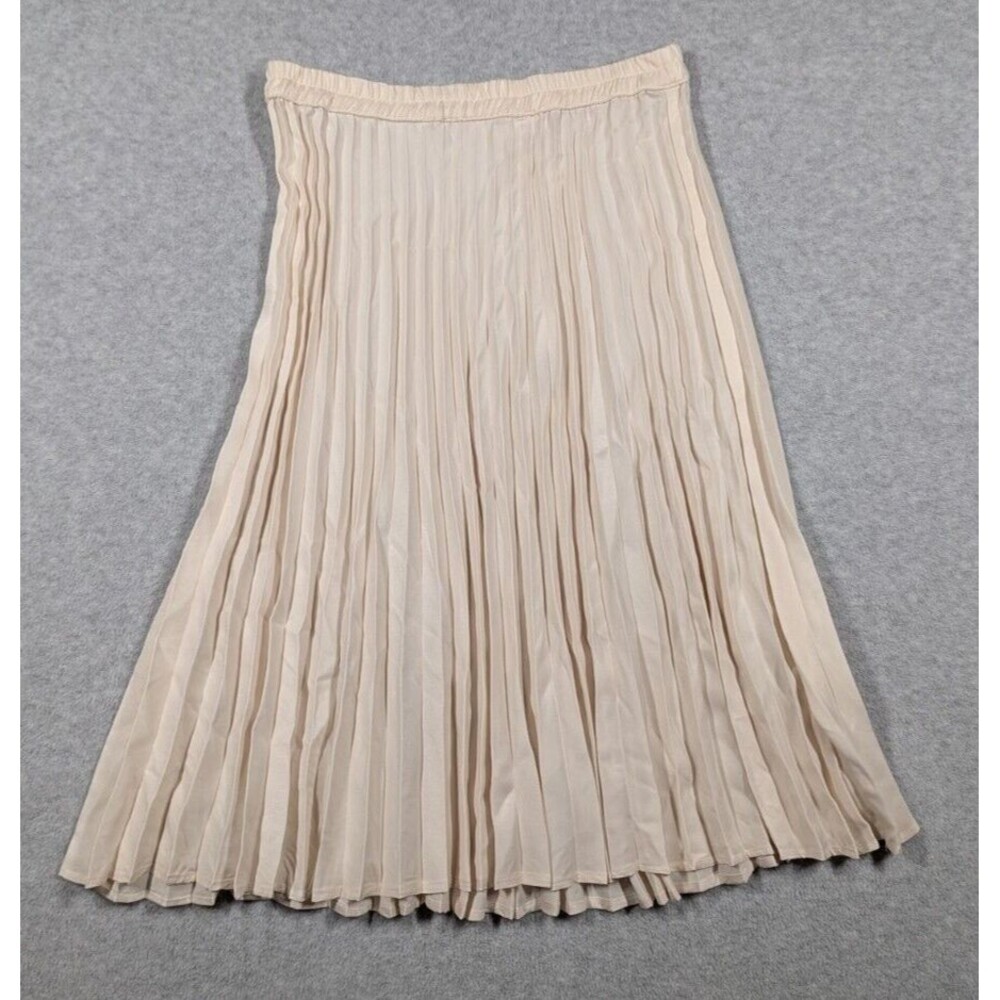 Xirena Women Skirt Medium NWT Farah Accordion‎ Pleated Knee Length ELastic Waist